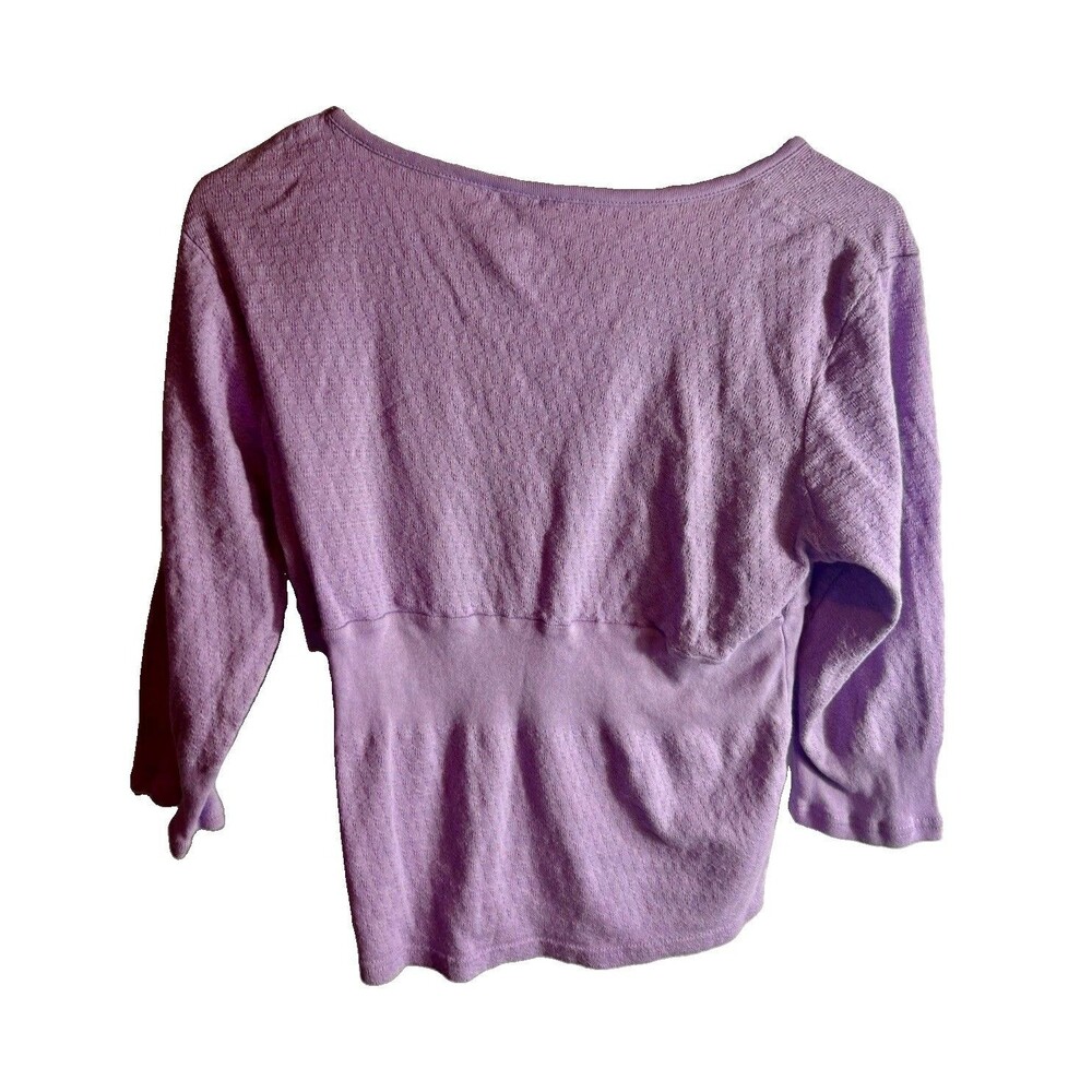 Christopher & Banks Womens XL Purple Solid Knit Scoop Neck Top